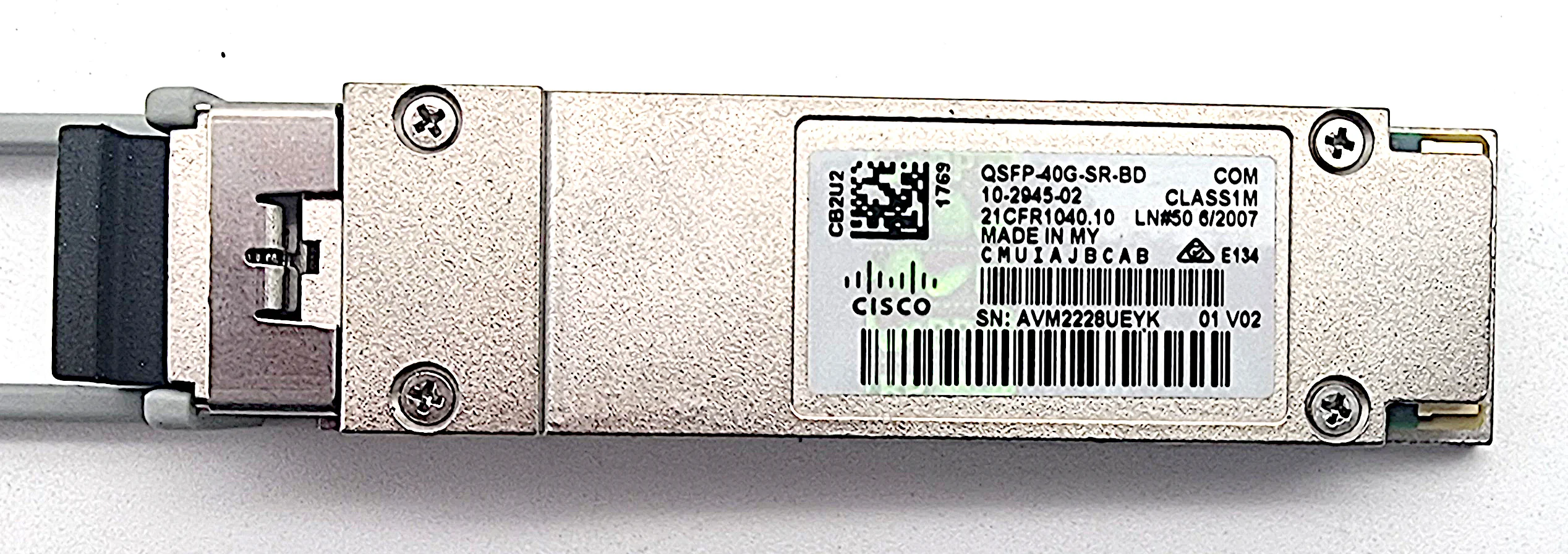 Cisco 10-2945-02 QSFP-40G-SR-BD 40GBASE-SR QSFP+ Network Transceiver Module - Image 4