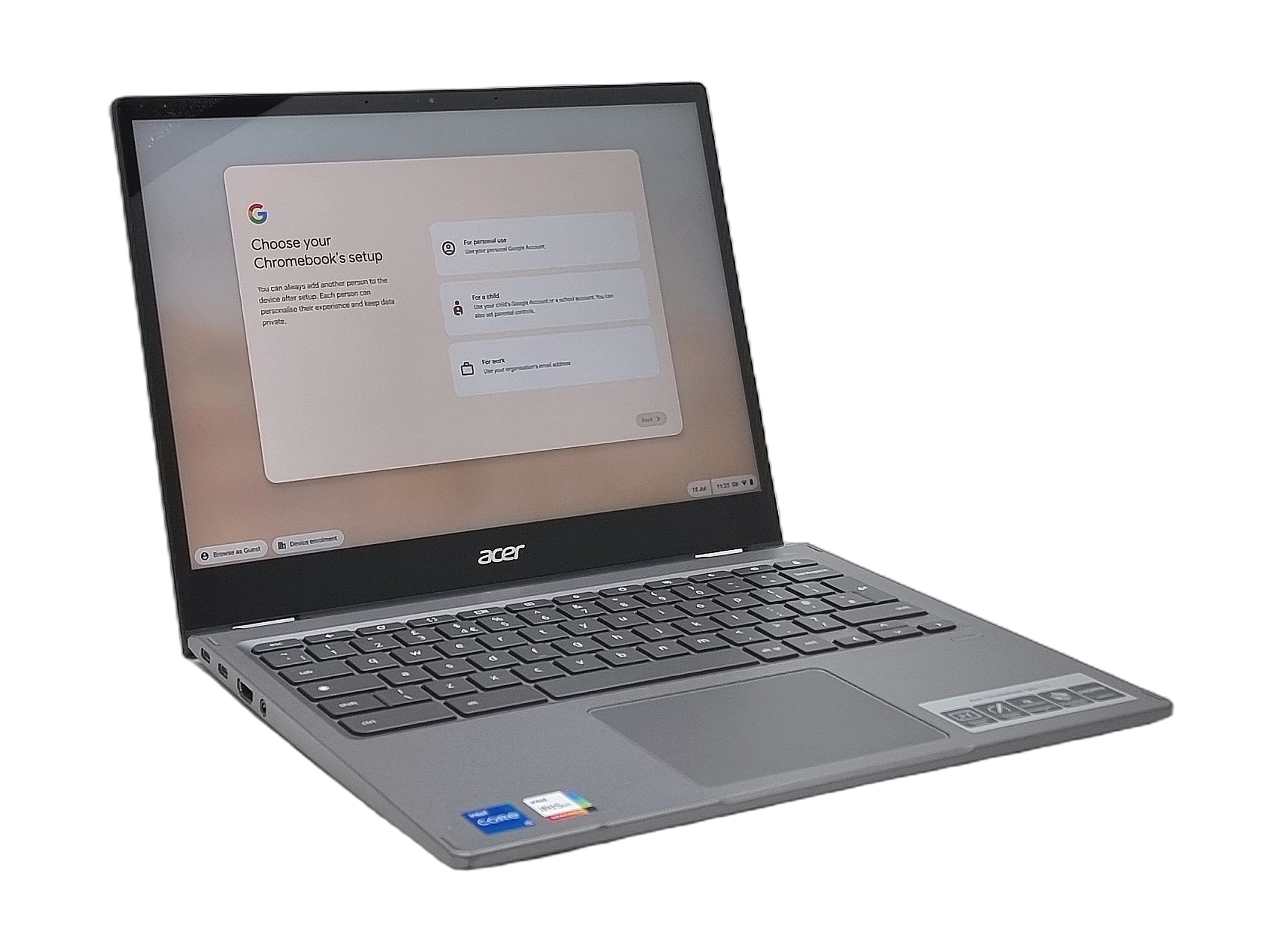 Acer Chromebook Spin 713 2-in-1 Laptop, 13" Core i5 11th Gen, 8GB RAM, 256GB SSD