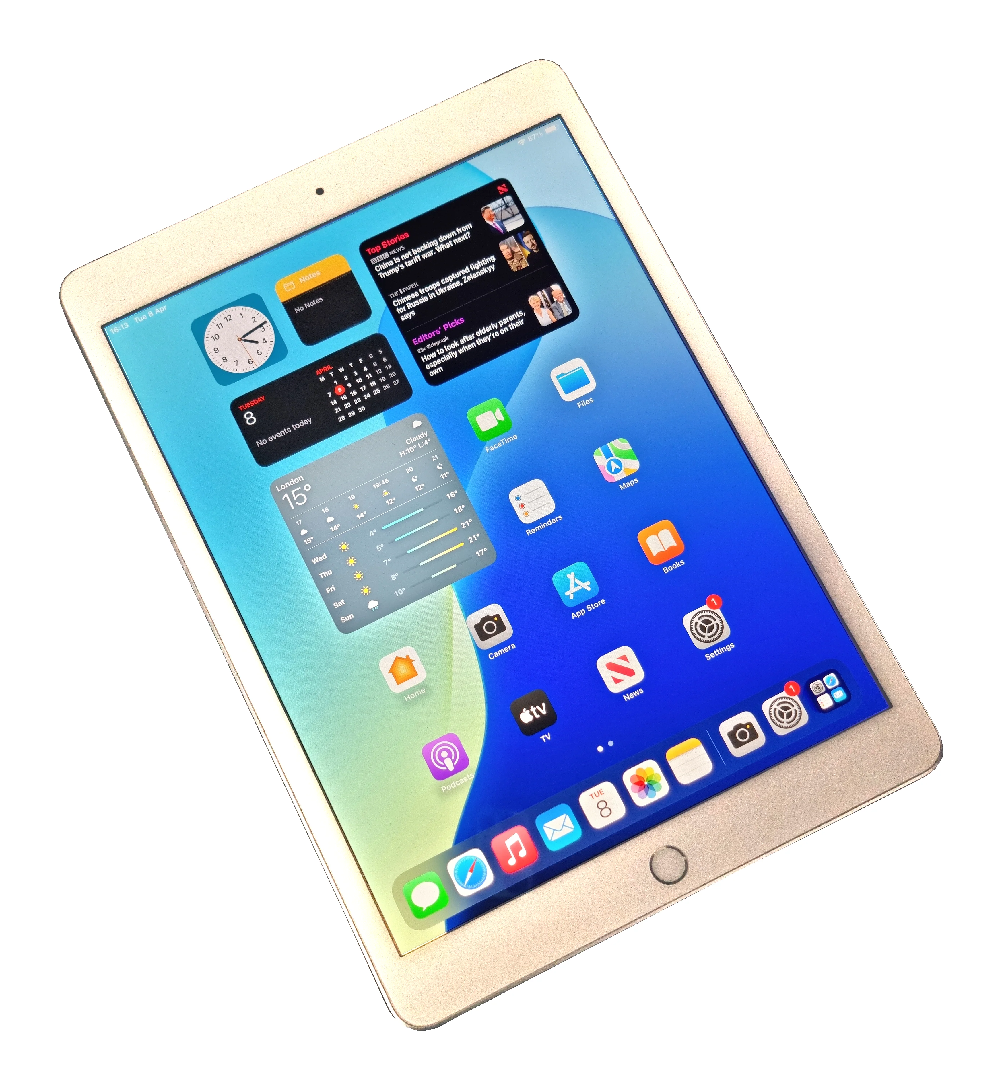 Apple iPad 7th Generation Tablet, 32GB, WiFi + GSM, Unlocked, Silver, A2198 - Image 3