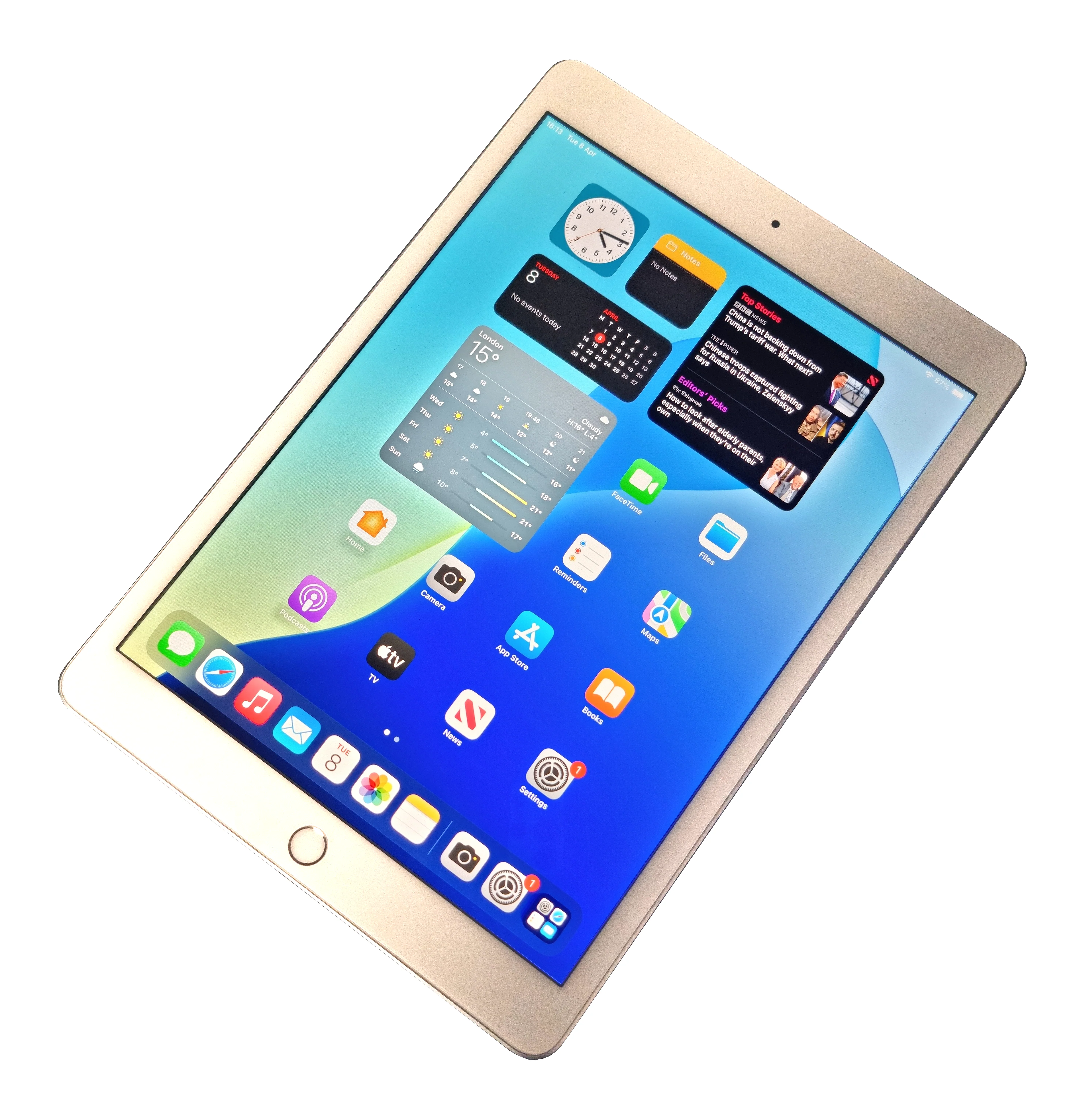 Apple iPad 7th Generation Tablet, 32GB, WiFi + GSM, Unlocked, Silver, A2198 - Image 5