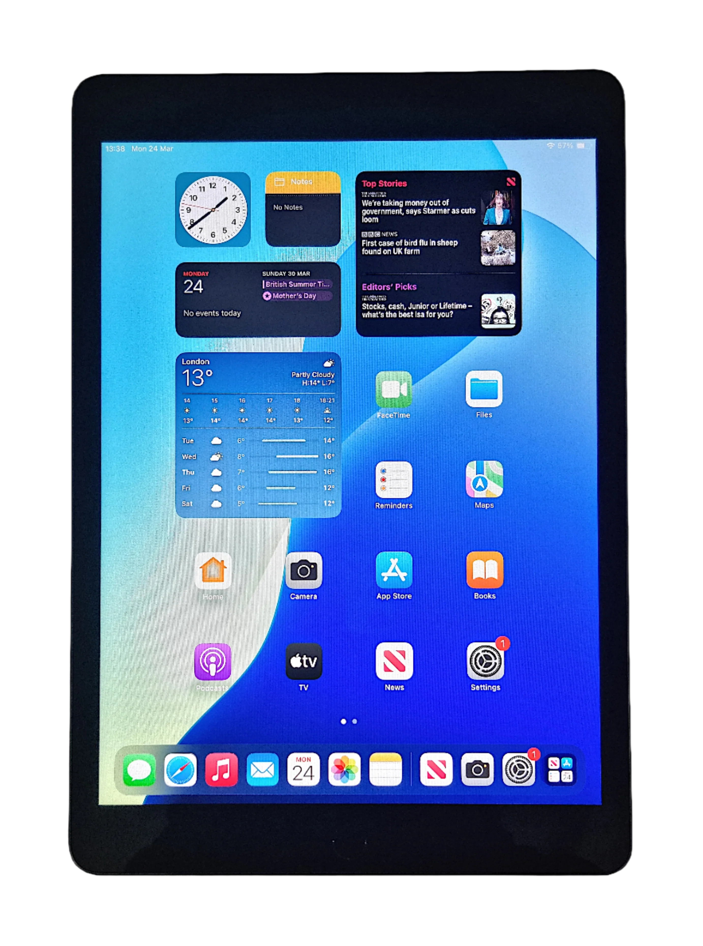Apple iPad 8th Generation Tablet, 32GB, WiFi + Cellular, Space Grey, A2429