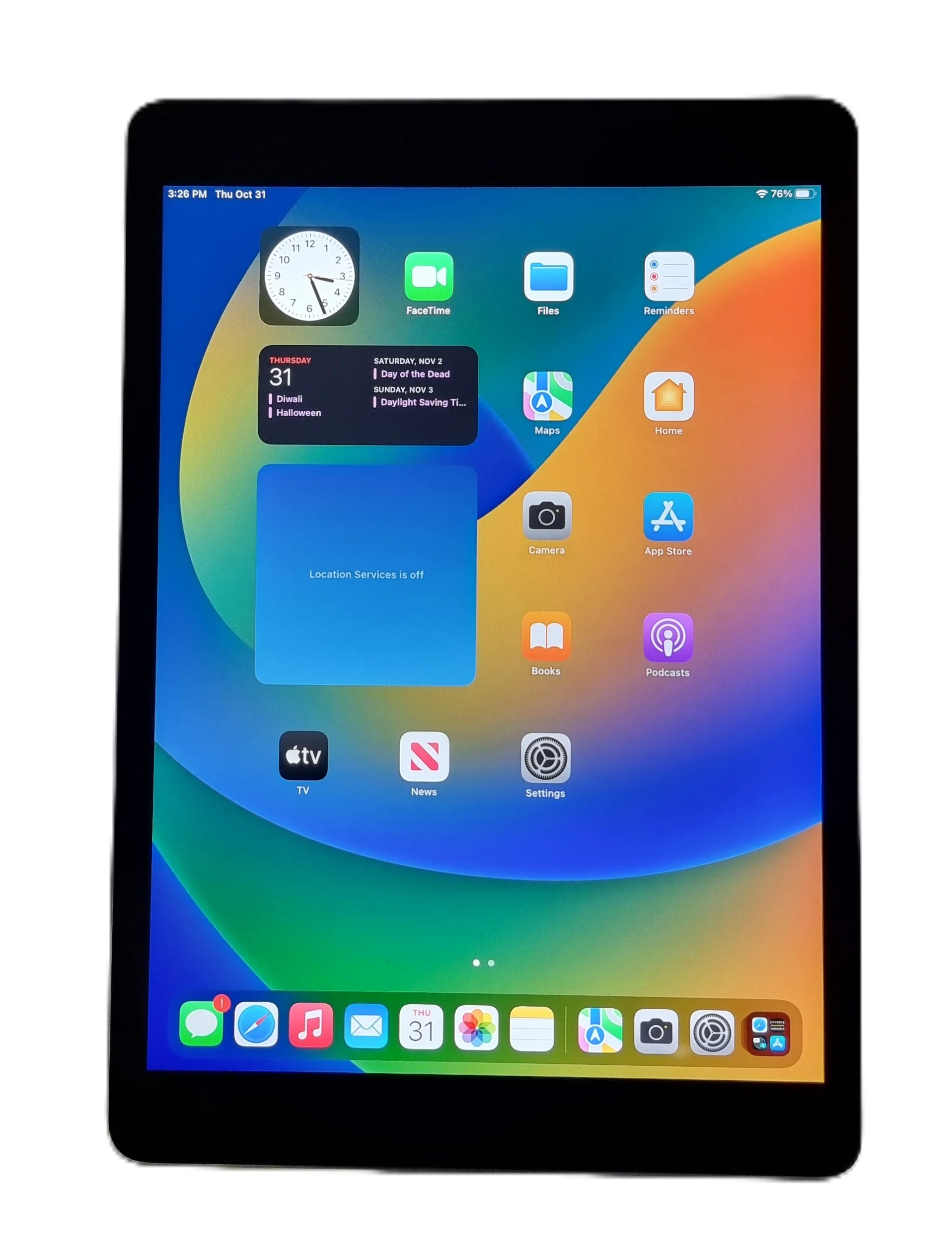 Apple iPad 9th Gen Tablet, 64GB, WiFi, Space Grey, A2602