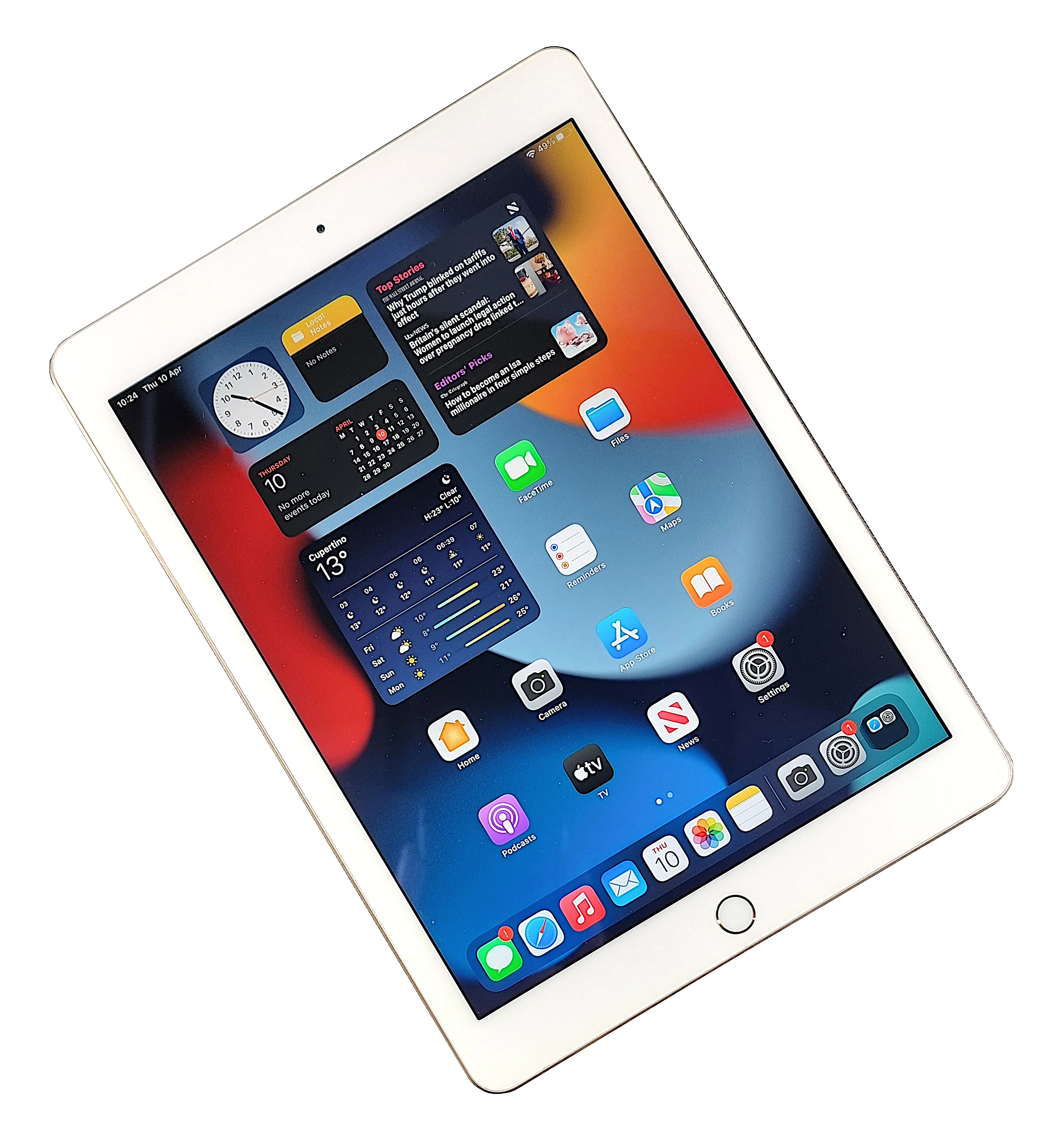 Apple iPad Air 2 Tablet, 16GB, Wi-Fi, Gold, A1566 - Image 3