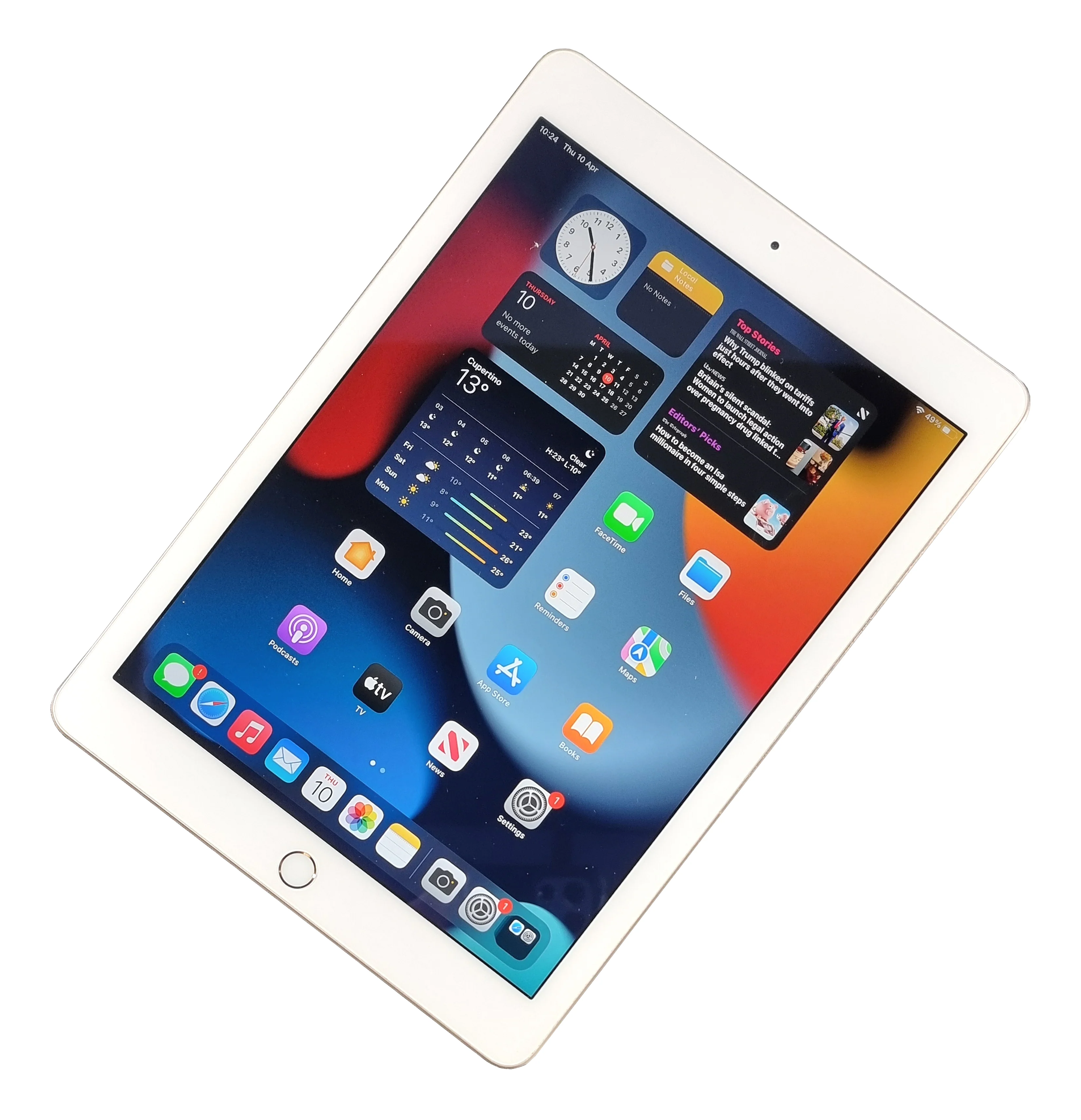 Apple iPad Air 2 Tablet, 16GB, Wi-Fi, Gold, A1566 - Image 5