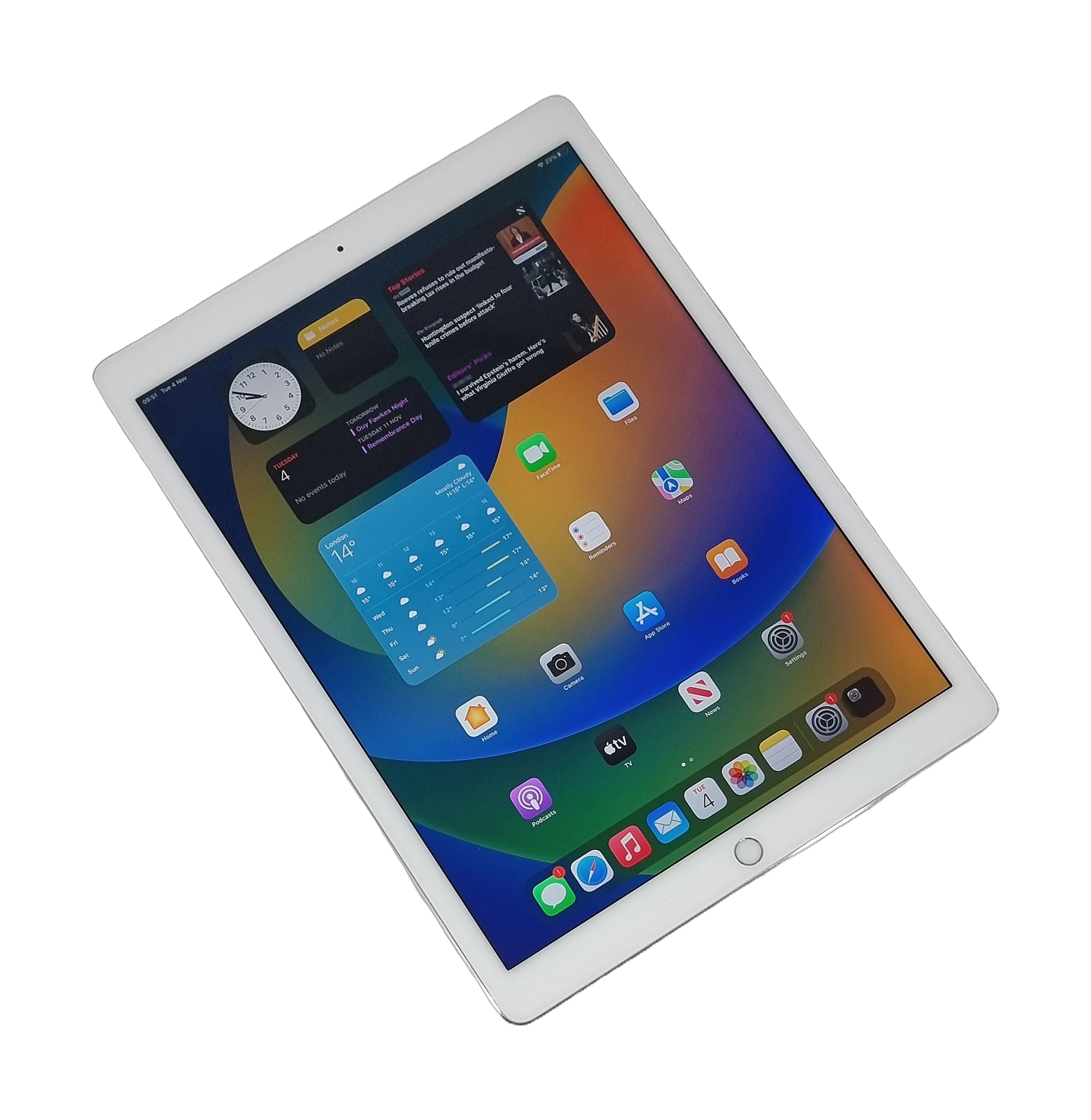 Apple iPad Pro Tablet, 128GB, Wifi + Cellular-Vodafone, Silver, A1652 - Image 3
