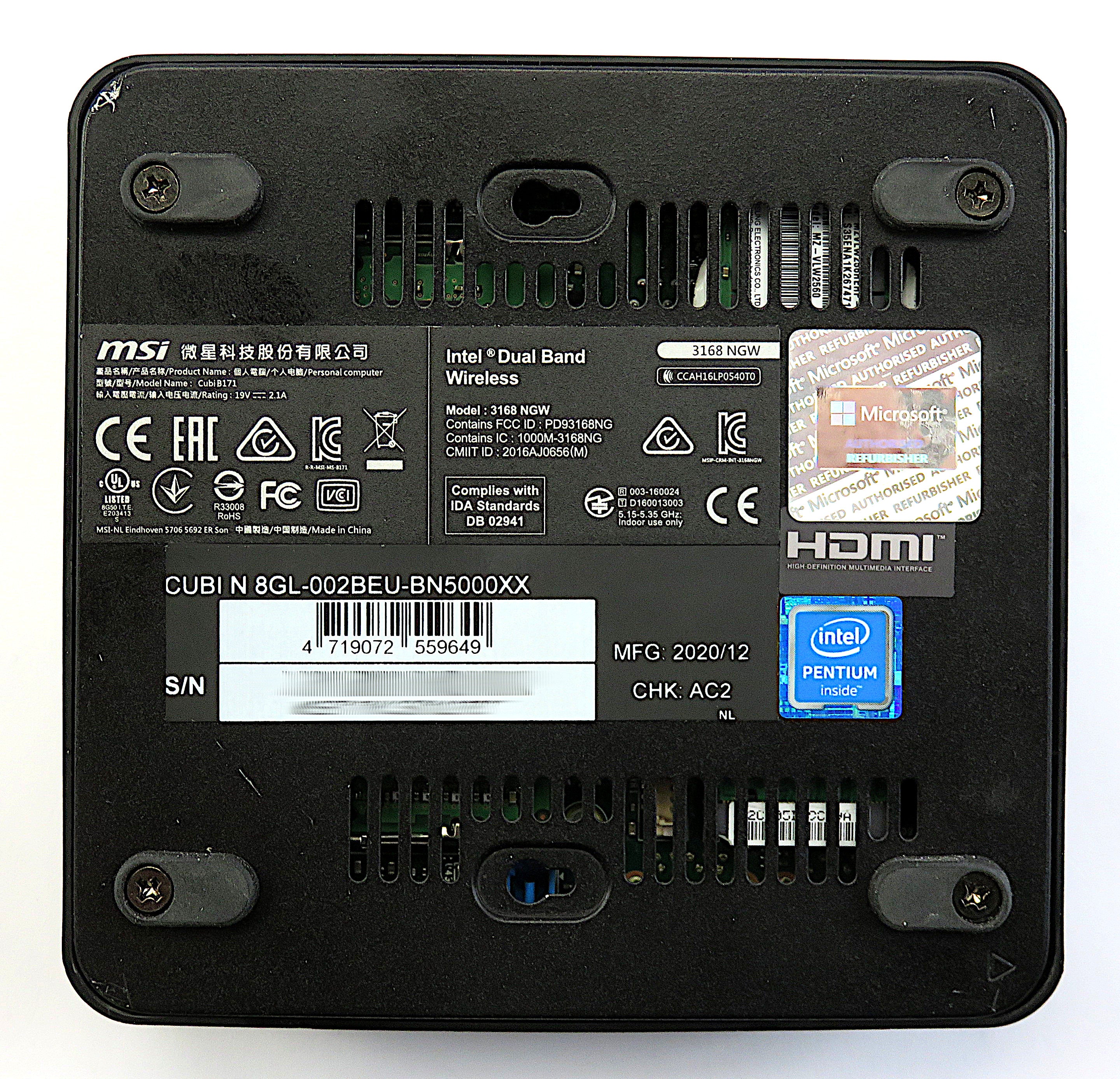 MSI Cubi N 8GL-002BEU Mini PC: N5000 CPU, 8GB RAM, 256GB SSD, Win 11 Home, Boxed - Image 5