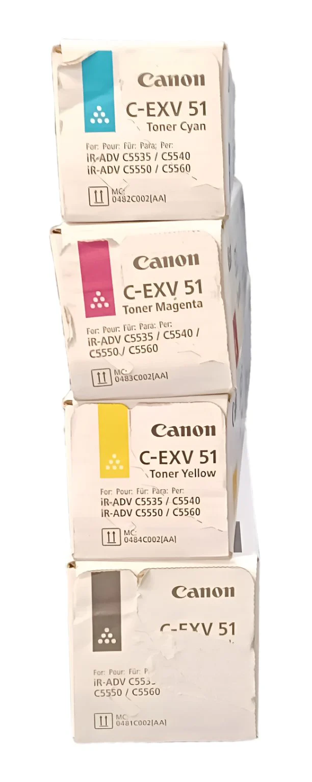 Geniune sealed Canon C-EXV 51 CMYK Toner Set f/ imageRUNNER ADVANCE - Image 4