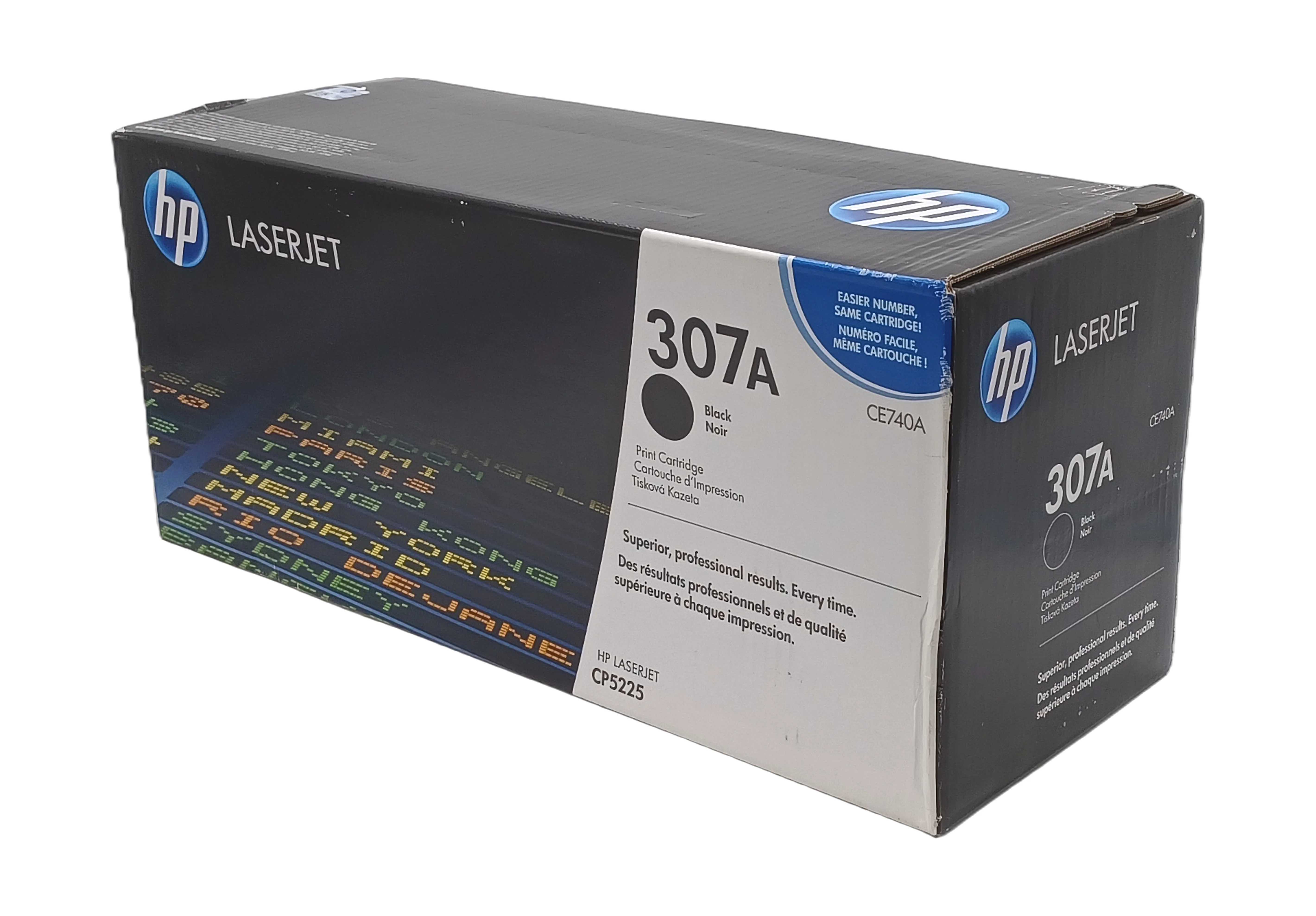 Genuine HP CE740A High-Yield Black Laser Toner Cartridge 307A, Departures Livery