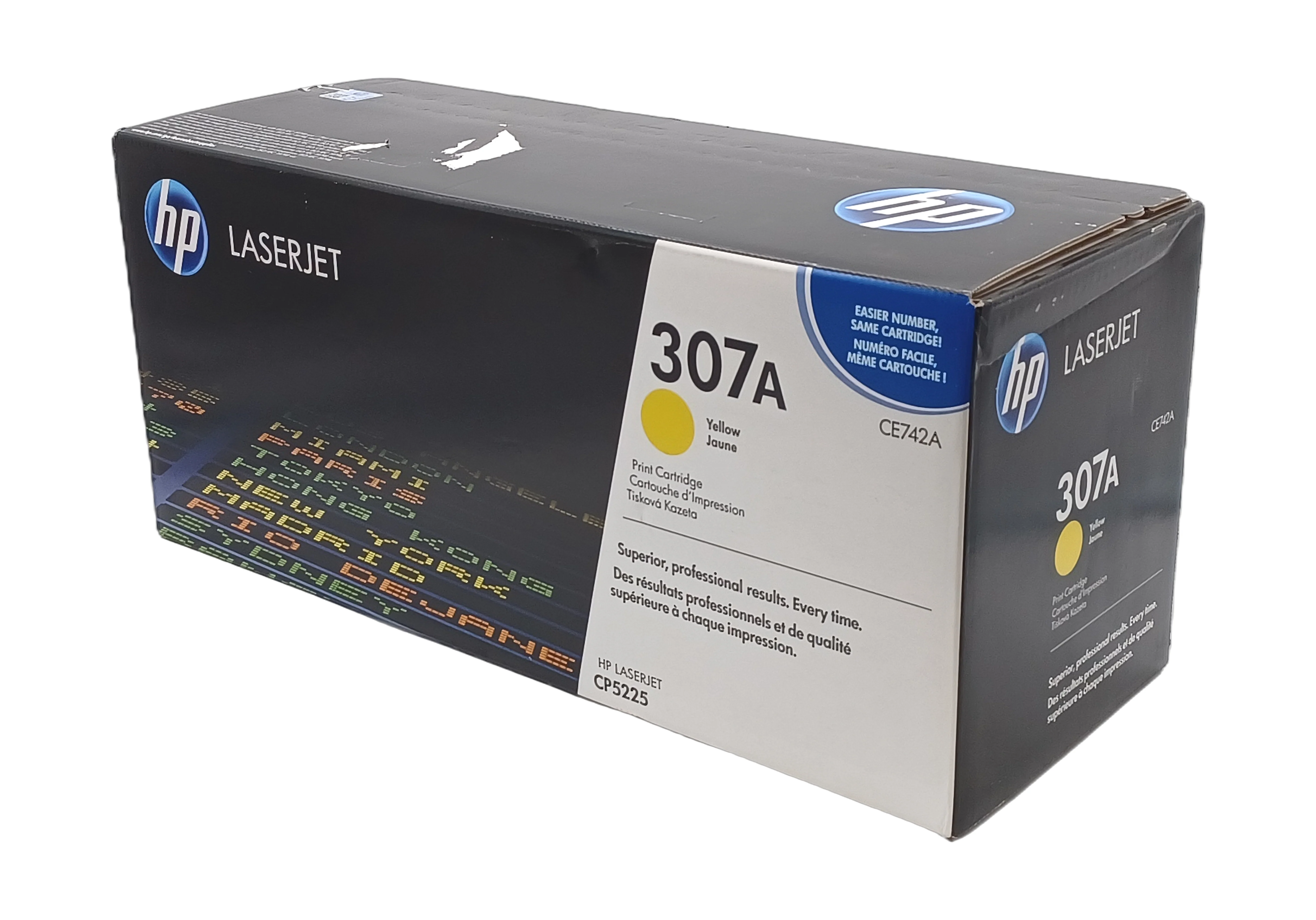 Genuine HP CE742A Yellow Laser Toner Cartridge 307A, Departures Livery - Image 2