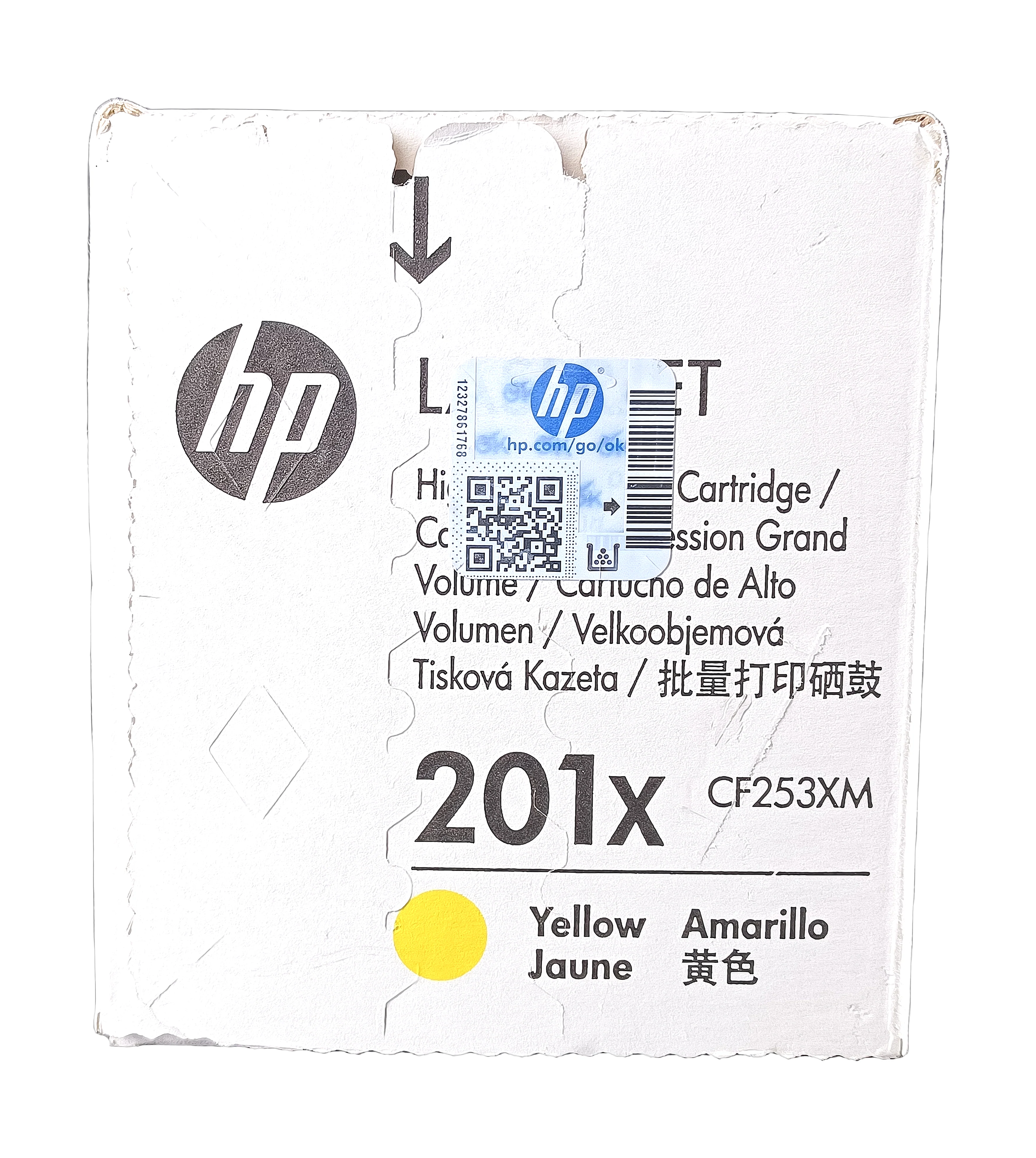 Genuine HP CF402X Yellow High-Yield Toner Cartridge 201X, Plain Box - Image 3