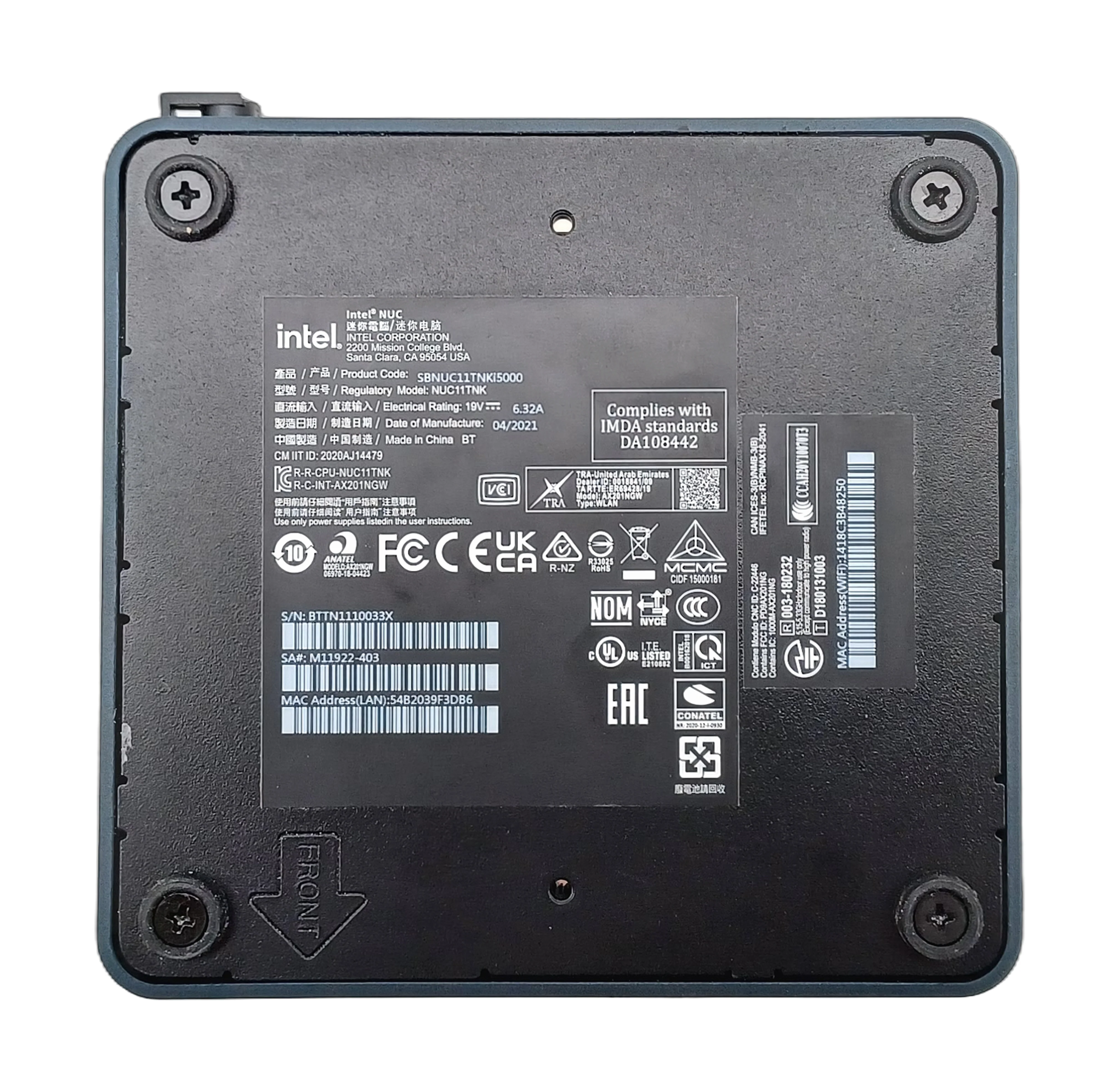 Intel 11th Gen NUC PC: 11th Gen i5 CPU, 8GB RAM, 256GB SSD, 2.5GbE, WiFi6, Win11 - Image 5