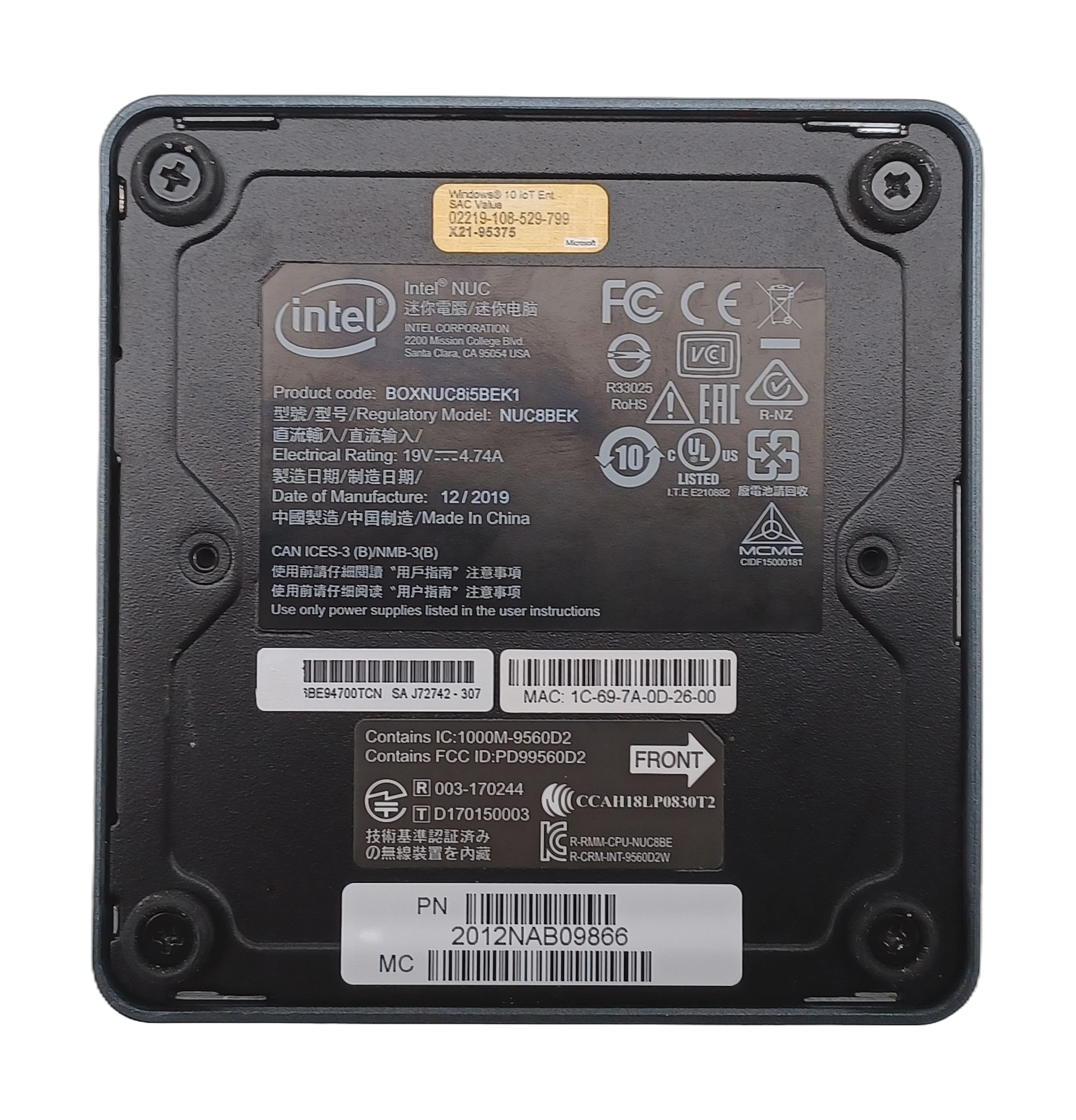 Intel NUC8i5BEK NUC PC, 8th Gen Core i5 CPU, 8GB RAM, 256GB SSD, Windows 11 - Image 5