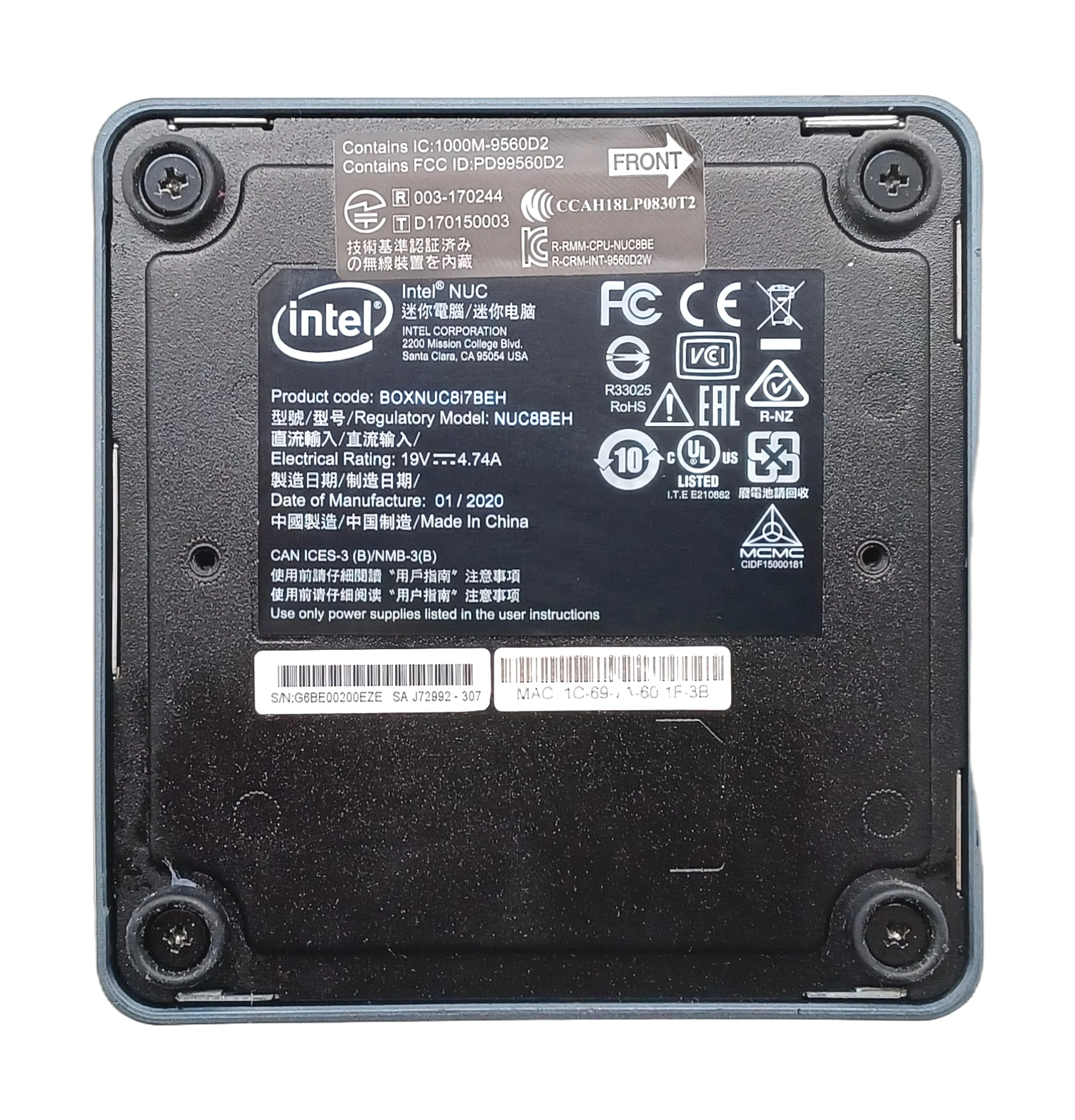 Intel NUC8i7BEH PC: 8th Gen i7 CPU, 8GB RAM, 256GB SSD - Image 6