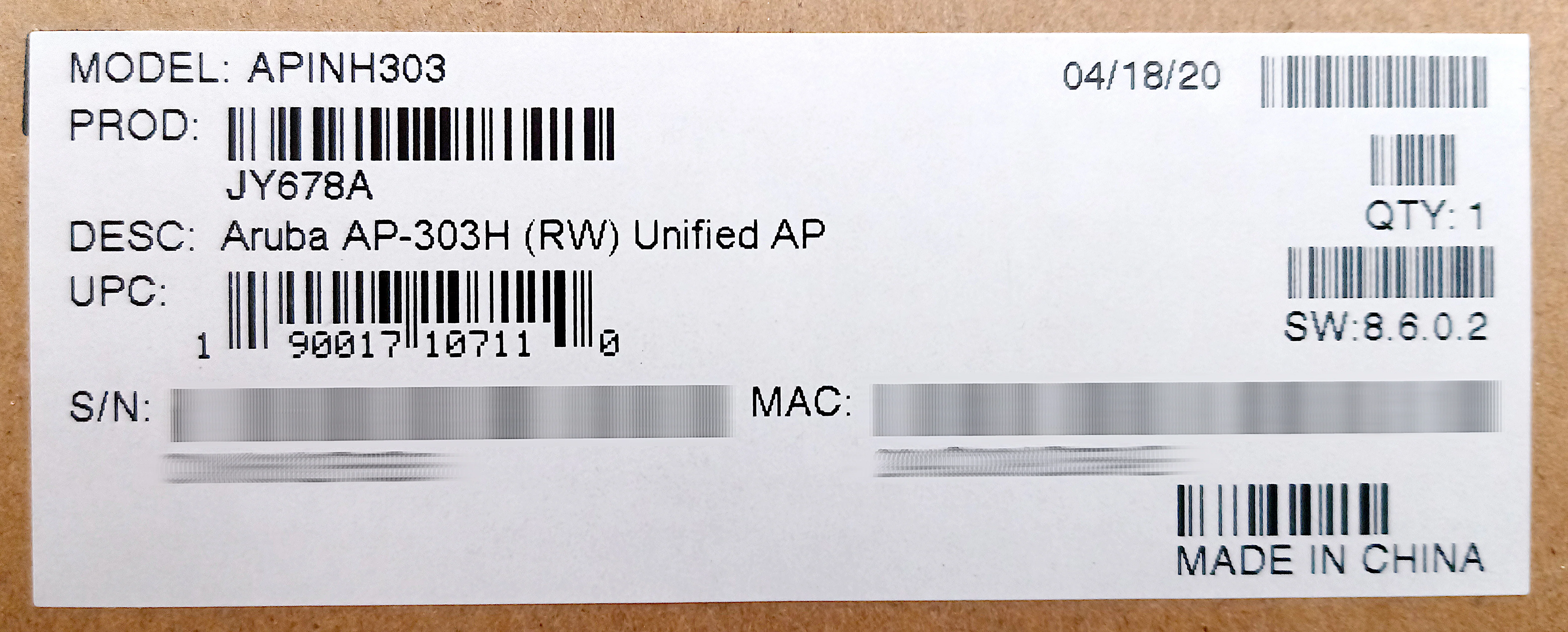 HPE JY678A Aruba AP-303H(RW) Unified Hospitality Access Point 802.11ac Wave 2 - Image 4