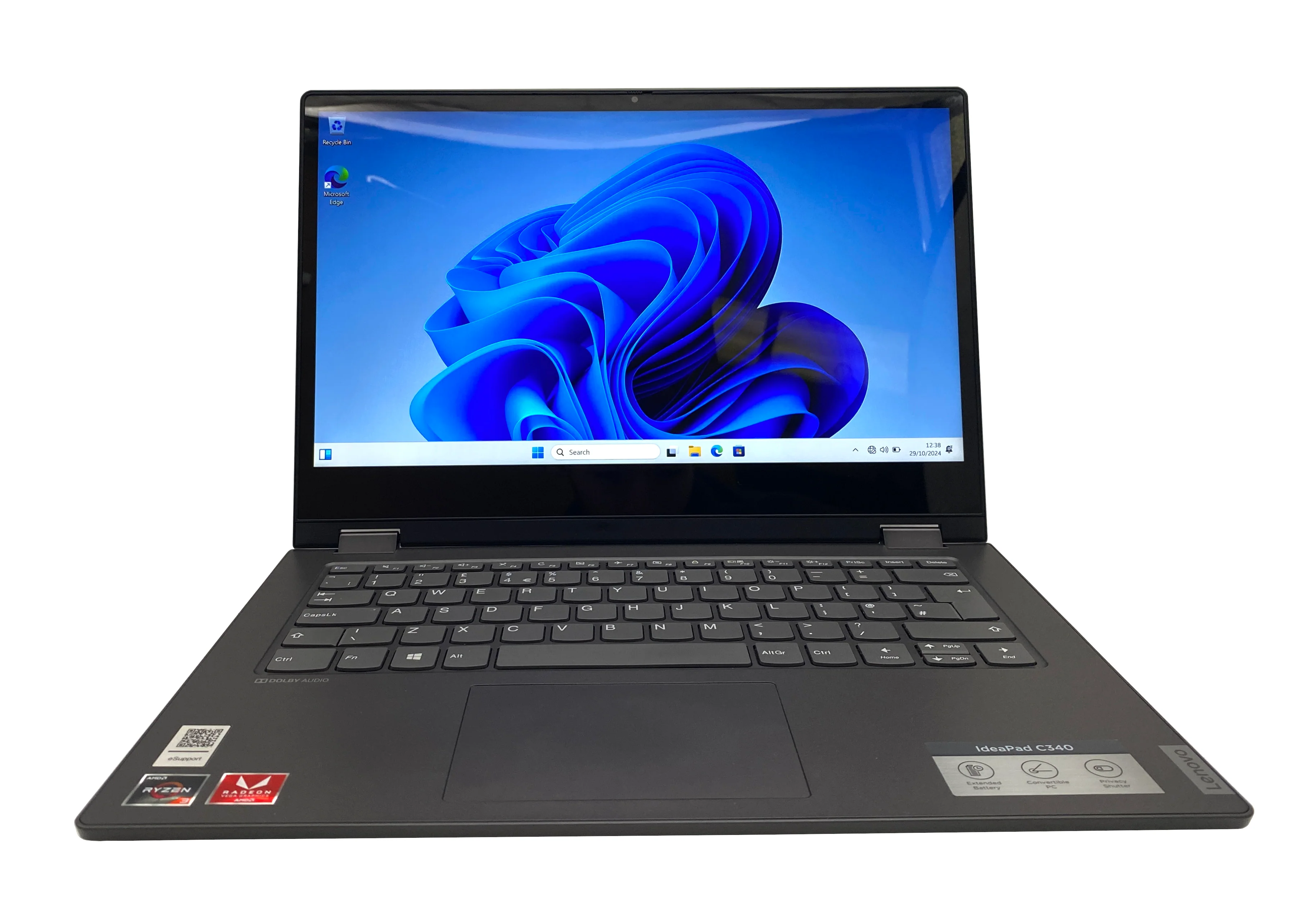 Lenovo IdeaPad C340-14API Laptop, 14" Ryzen 3 3rd Gen, 8GB RAM, 256GB SSD, Touch - Image 2
