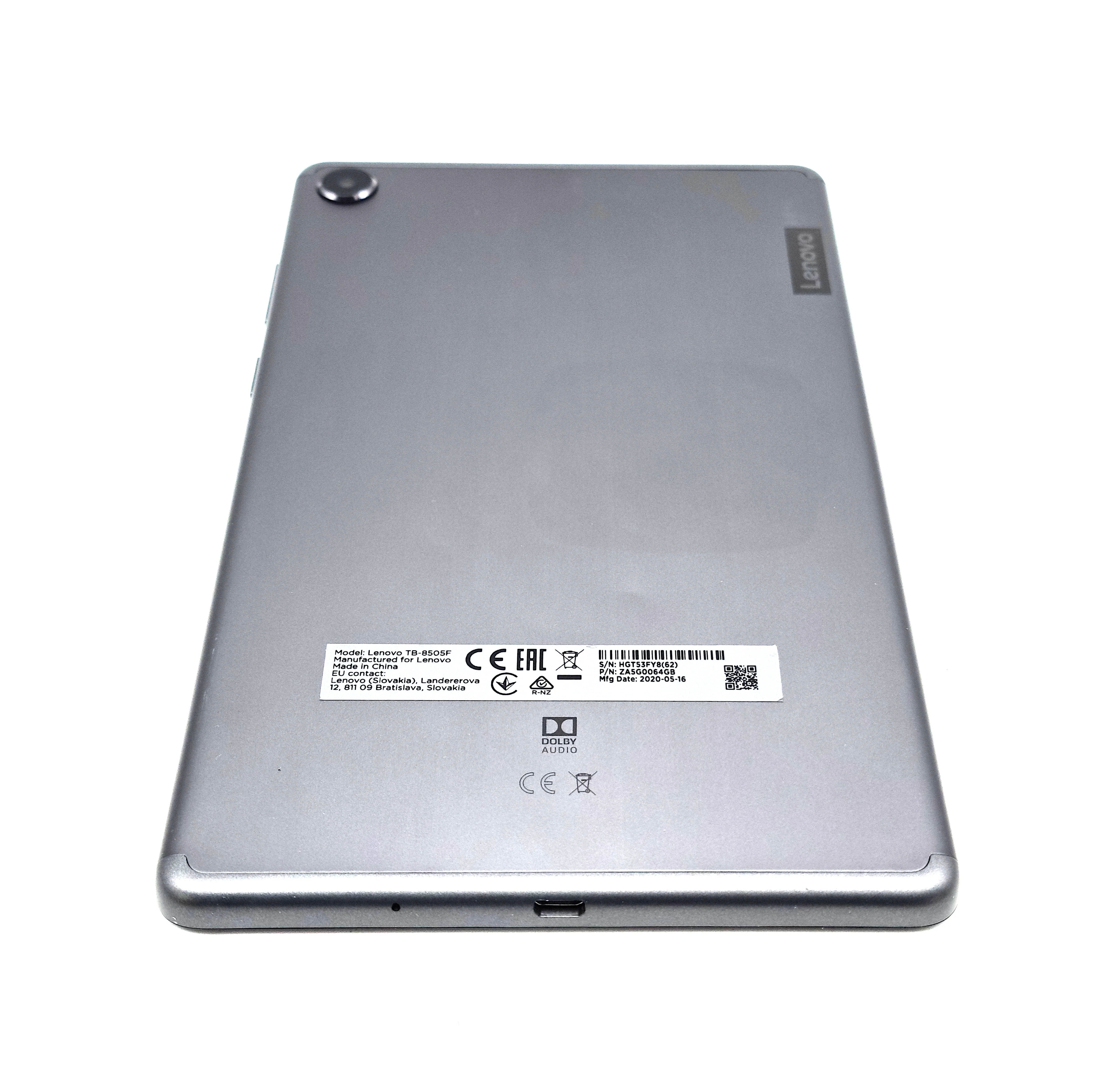 Lenovo Tab M8 HD 8.0" Tablet, 32GB, Wi-Fi, Iron Grey, TB-8505F - Image 2