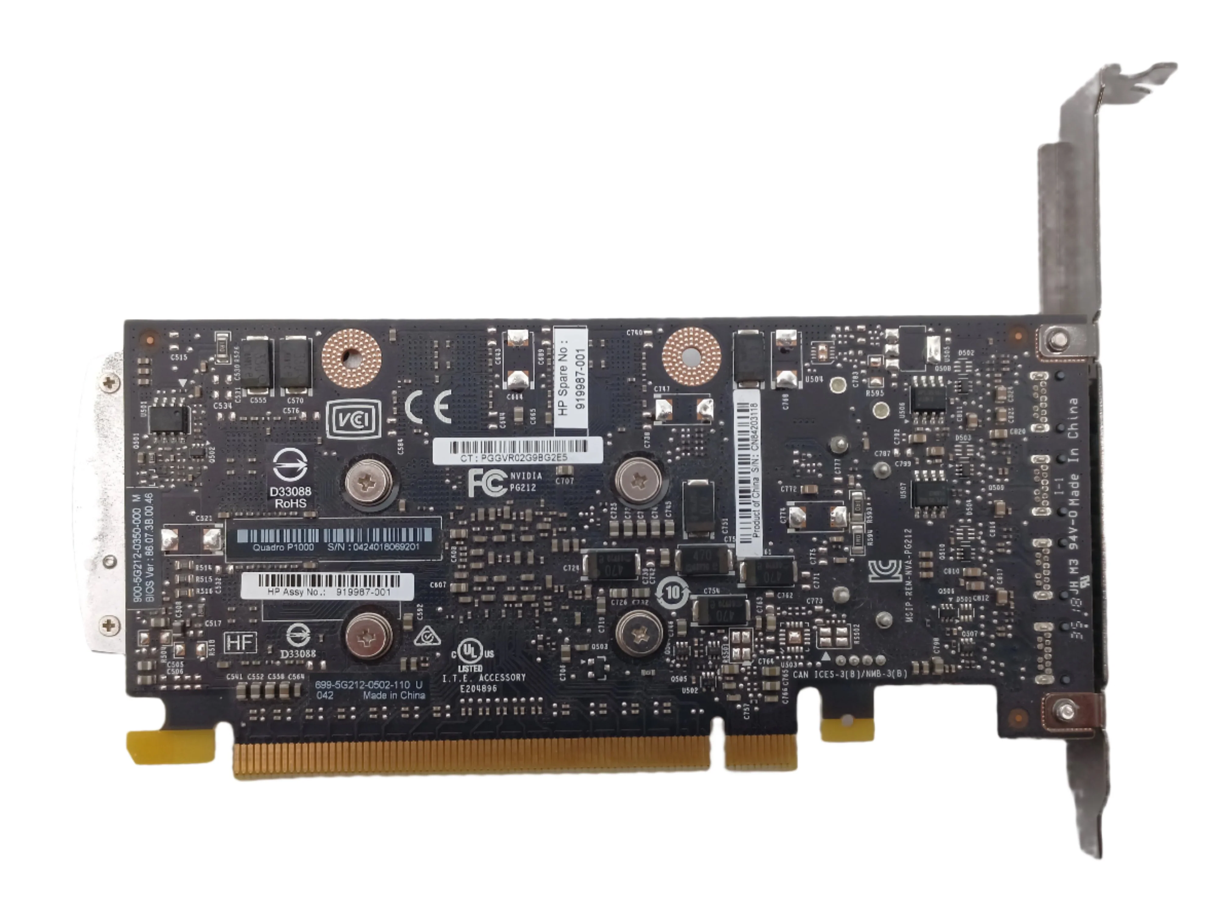 HP 919987-001 Nvidia Quadro P1000 4GB Quad Mini-DisplayPort Graphics Card - Image 5