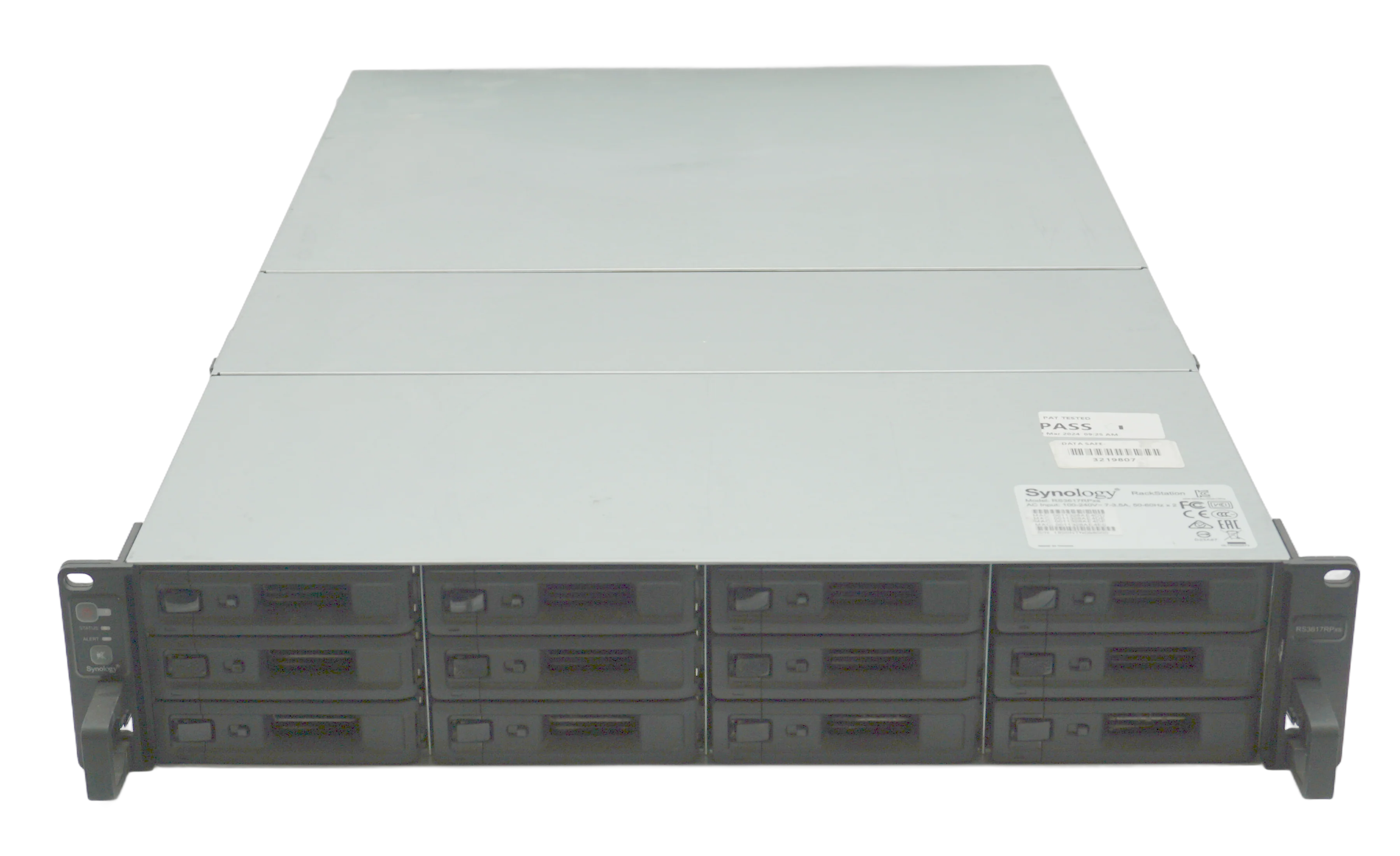 Synology RS3617RPxs 12-Bay Rackmount NAS: 64GB RAM, 4x10GbE (RJ45), Diskless
