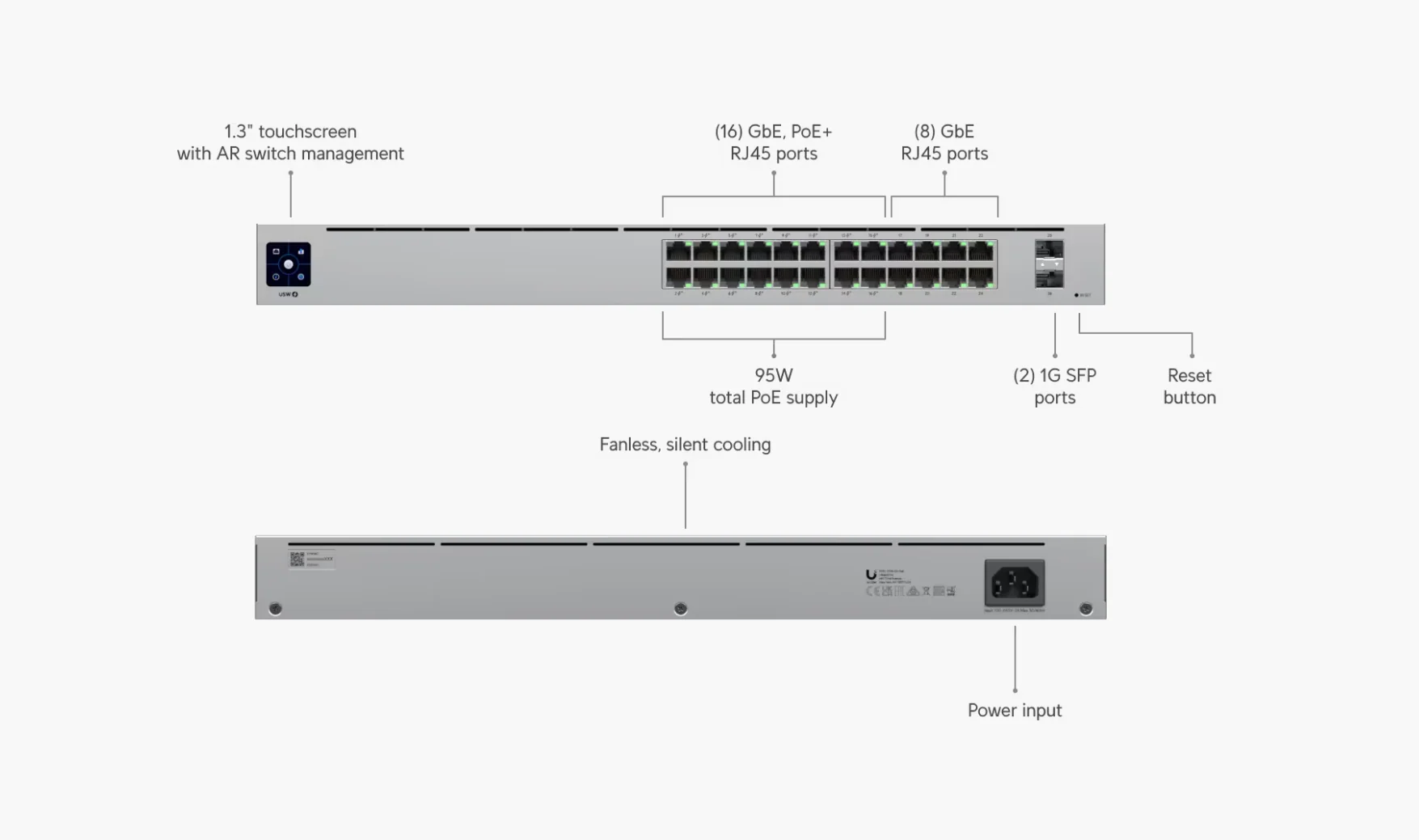 Ubiqiti USW-24-PoE UniFi 24-Port 802.3at Layer2 PoE Gigabit Switch with PoE - Image 3